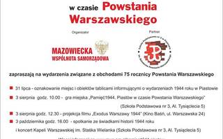 Lokalne obchody 75 rocznicy Powstania Warszawskiego