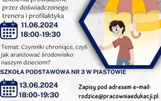 Szkolenie „Jak pomagać naszym dzieciom w trudnych sytuacjach?”