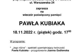 Wieczór poświęcony pamięci Pawła Kubiaka