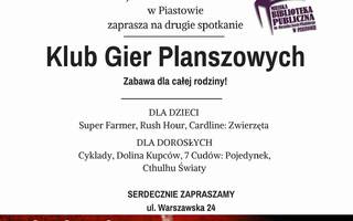 Klub Gier Planszowych - 2 spotkanie