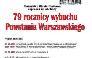 79 rocznica wybuchu Powstania Warszawskiego