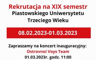 Rekrutacja na XIX semestr Piastowskiego Uniwersytetu Trzeciego Wieku