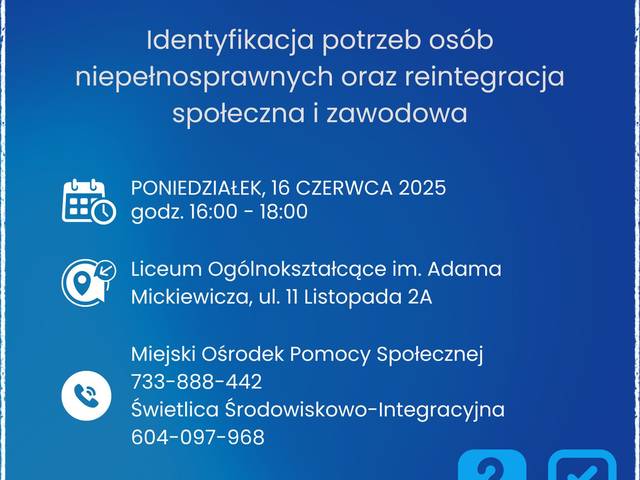 Obraz przedstawiający Zapraszamy na konsultacje społeczne w ramach realizowanej diagnozy potrzeb i potencjału społeczności lokalnej w sferze usług społecznych